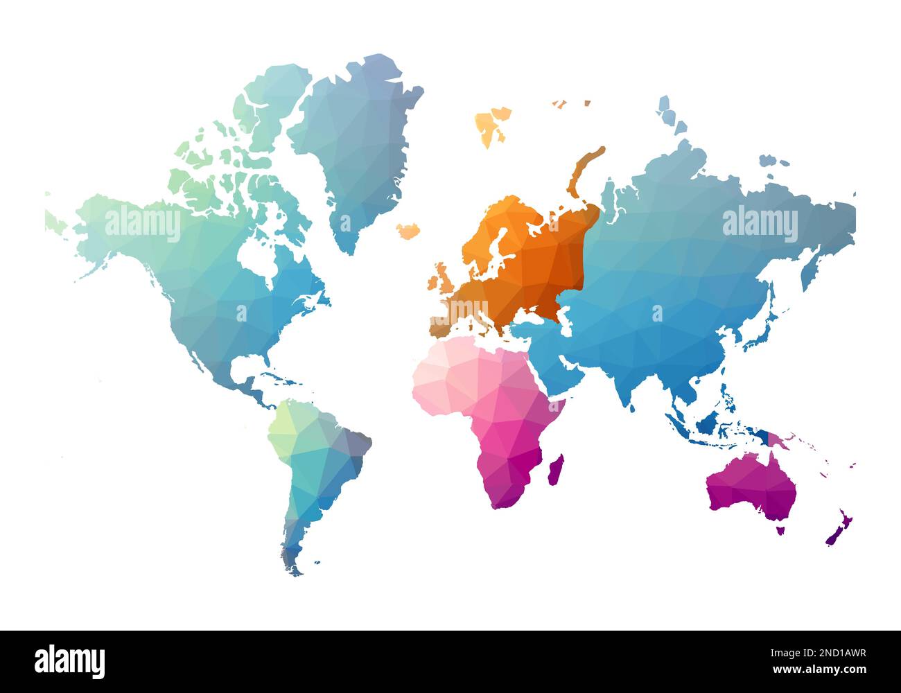 Mappa del mondo in uno stile accattivante e basso di poli. Illustrazione vettoriale. Illustrazione Vettoriale Mappa del mondo in uno stile accattivante e basso di poli. Illustrazione vettoriale. Illustrazione Vettoriale