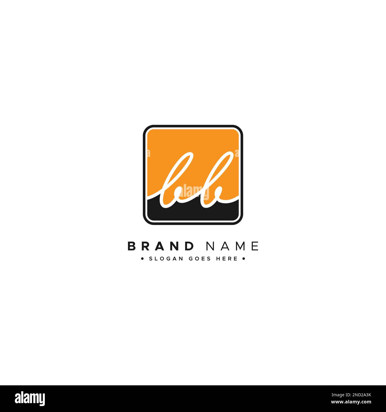 BB logo firma a mano - modello di logo vettoriale per il business della bellezza, della moda e della fotografia Illustrazione Vettoriale
