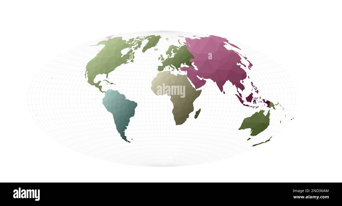 Mappa del mondo colorata. Proiezione Aitoff. Illustrazione del vettore Immacolata. Illustrazione Vettoriale Mappa del mondo colorata. Proiezione Aitoff. Illustrazione del vettore Immacolata. Illustrazione Vettoriale