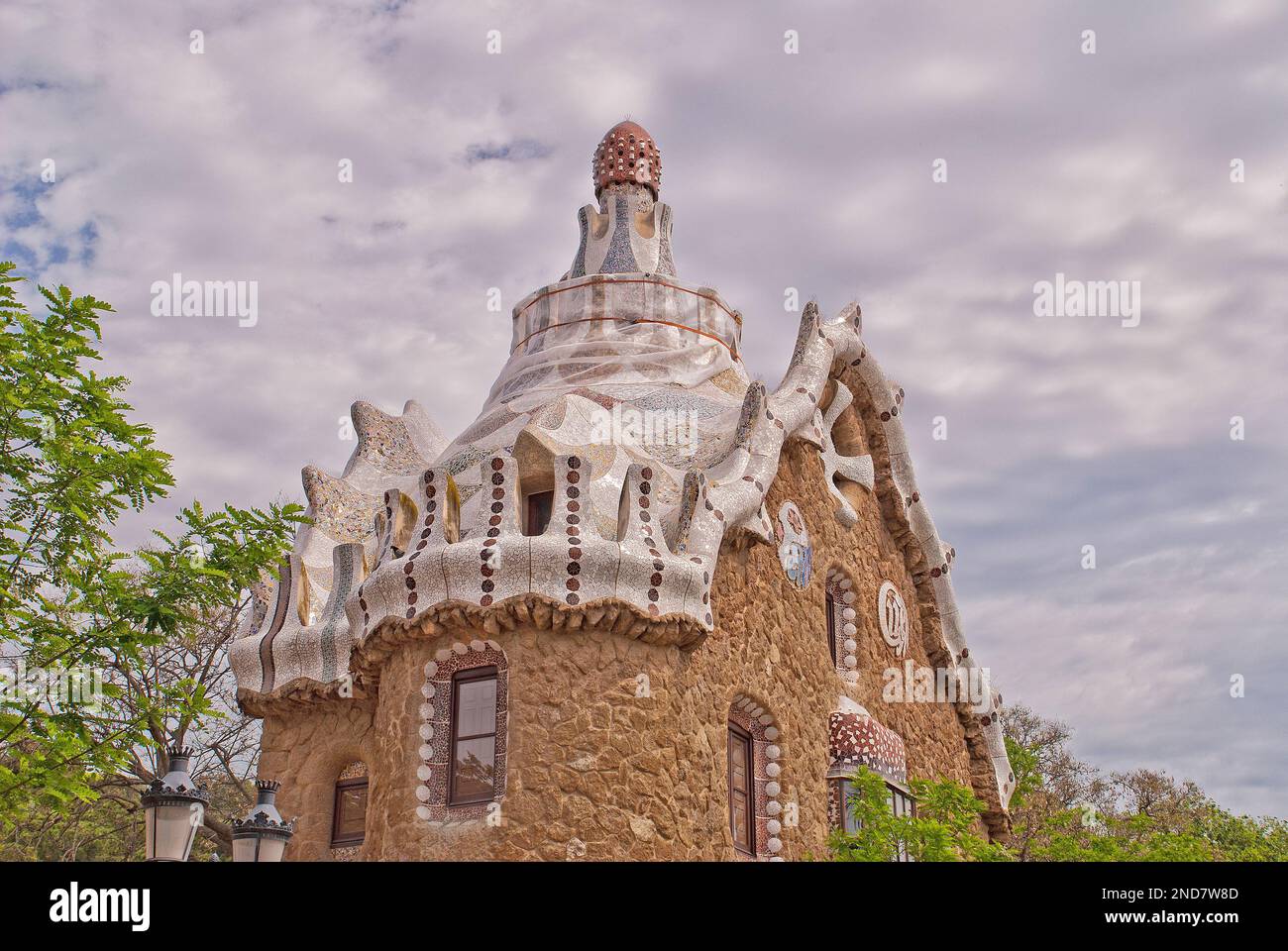 Parc Güell (catalano: Parc Güell, Barcellona, Spagna Foto Stock