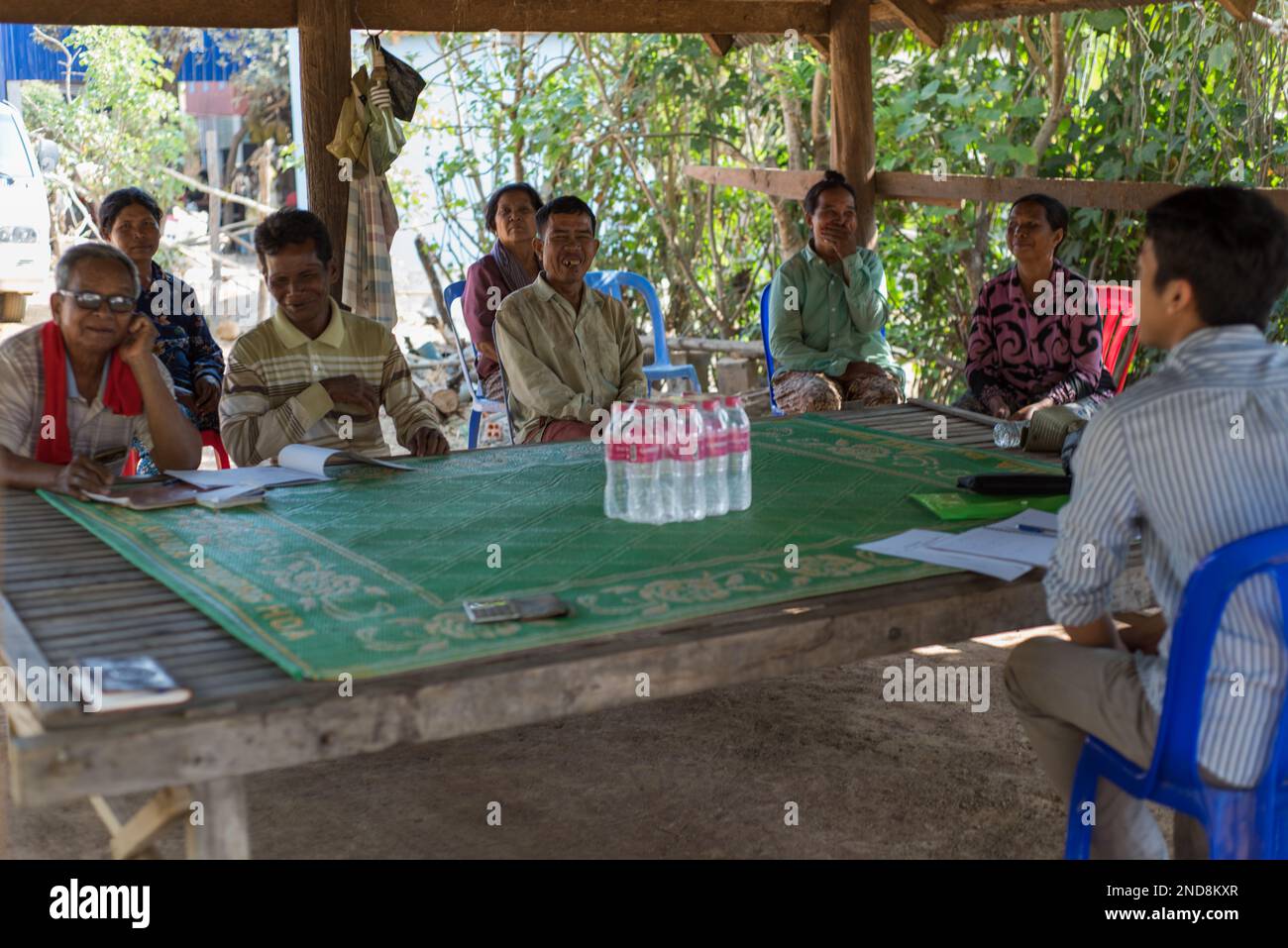 Varie immagini da CIAD (Comunità Salute e sviluppo agricolo) incontri comunitari facilitati da Kakada. Il progetto mira a migliorare l'acce Foto Stock