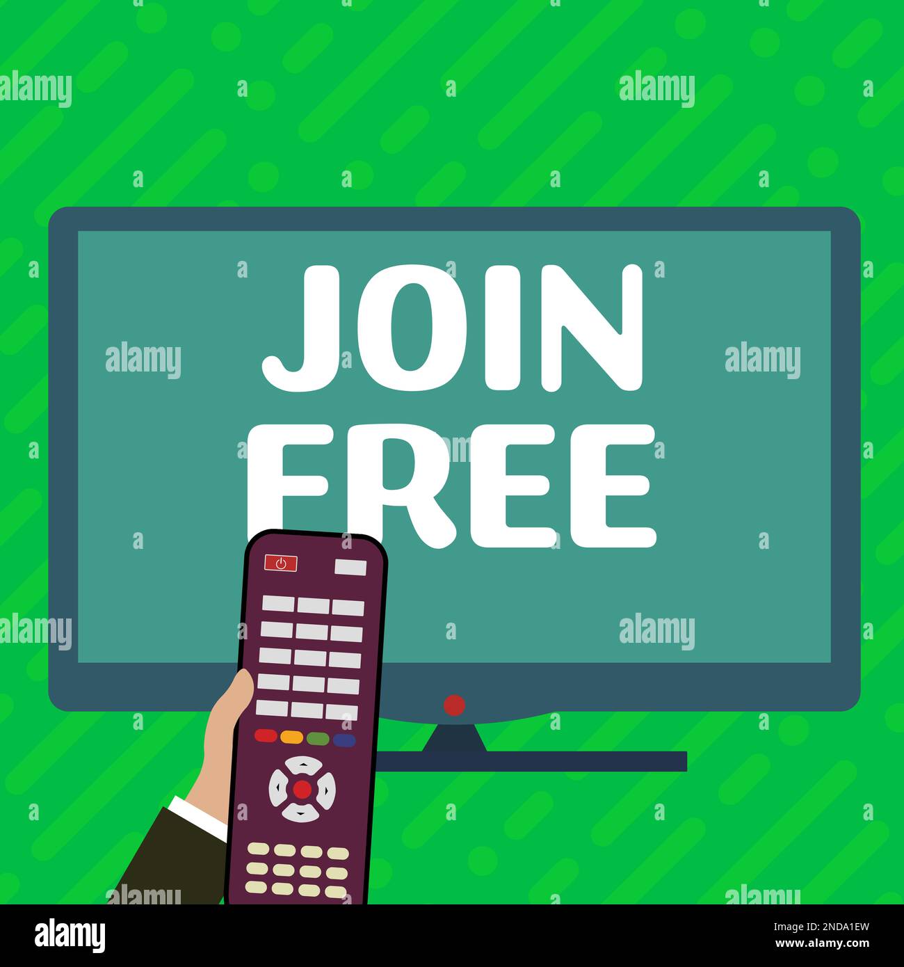 Scrittura visualizzazione testo Join Free. Parola per l'atto o un'istanza di partecipazione a un gruppo o a un'organizzazione Foto Stock