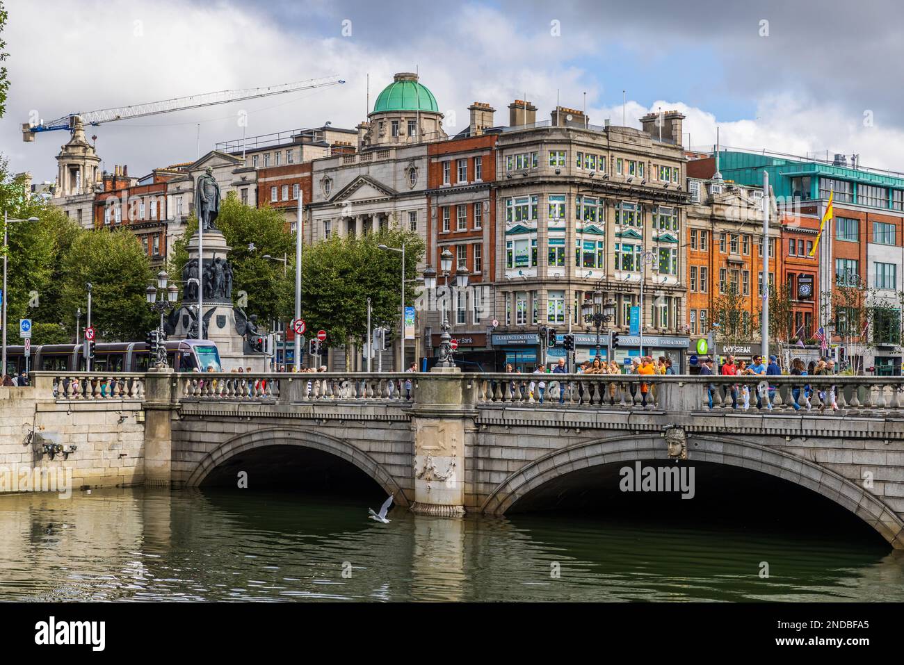 Dublino sul fiume liffey Foto Stock