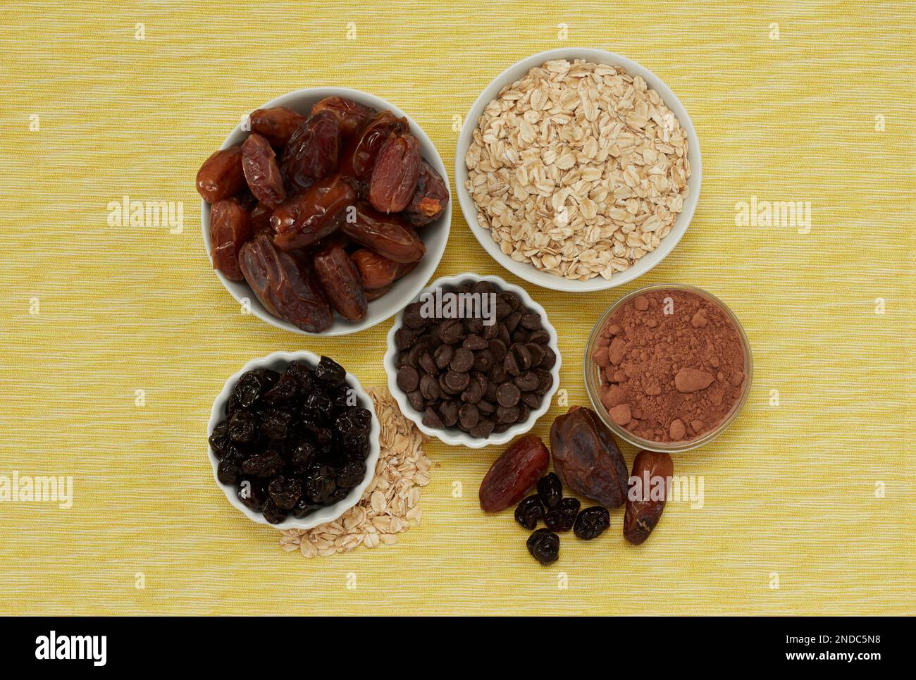 Studio di shot di ingredienti Vegan snack bar Foto Stock