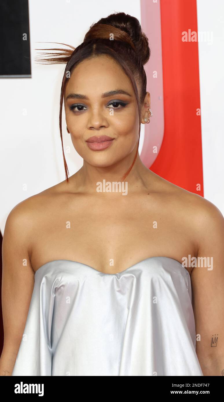 Tessa Thompson, Creed III - European Premiere, Leicester Square, Londra, Regno Unito, 15 febbraio 2023, Foto di Richard Goldschmidt Foto Stock