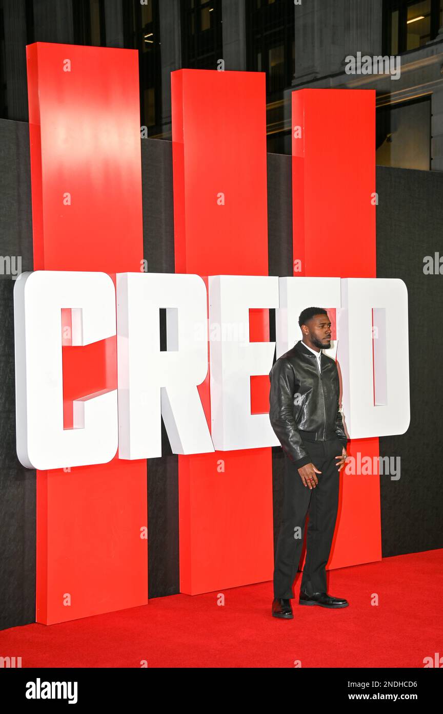 Londra, Regno Unito. 15th febbraio 2023Tega Alexander partecipa alla Warner Bros la prima europea DI CREED III, Cineworld Leicester Square, Londra, Regno Unito. Data foto: 15th febbraio 2023. Credit: Vedi li/Picture Capital/Alamy Live News Foto Stock