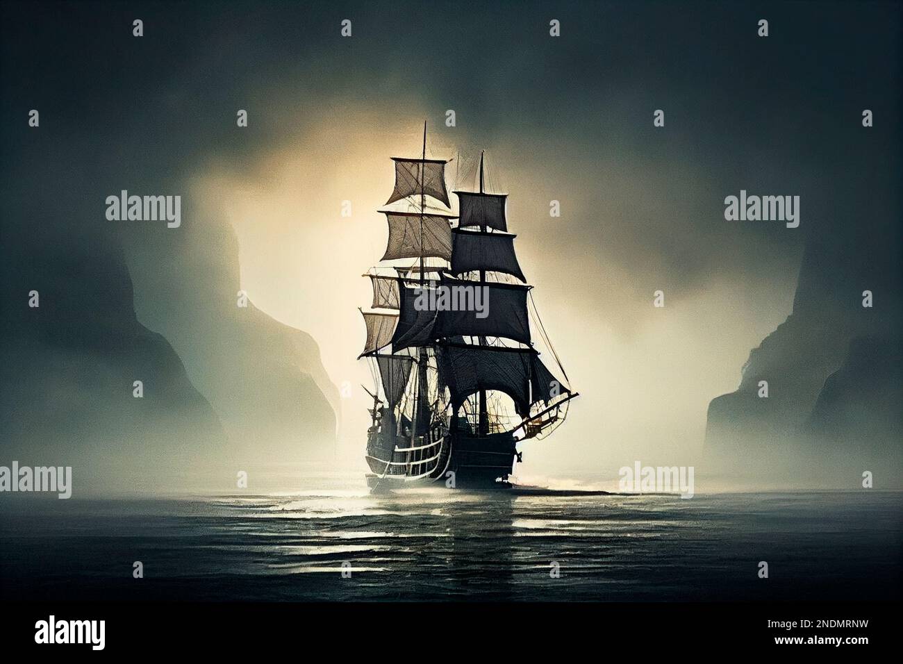 Sail ship in storm sea immagini e fotografie stock ad alta risoluzione -  Alamy