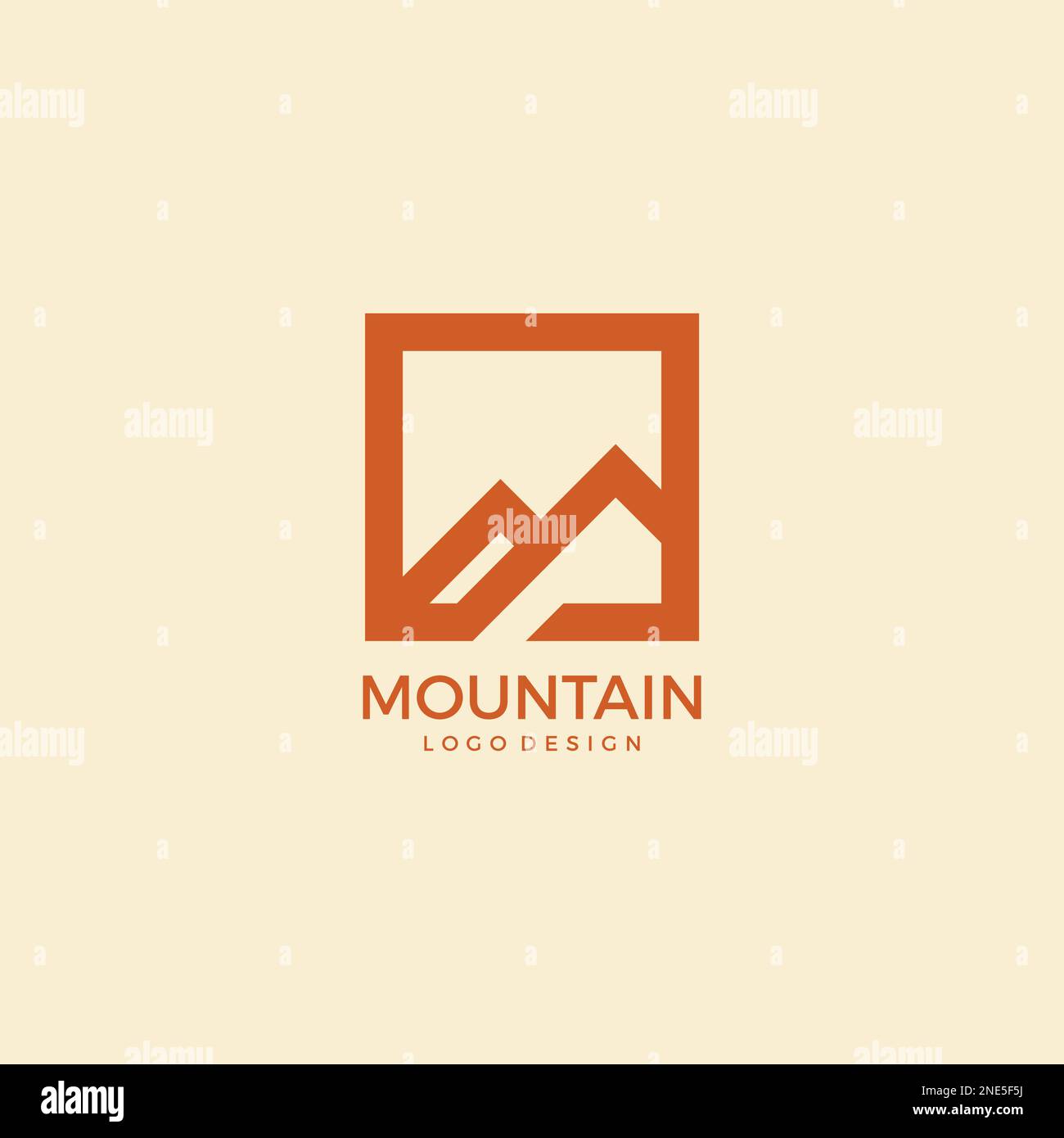 logo mountain design semplice e pulito Illustrazione Vettoriale