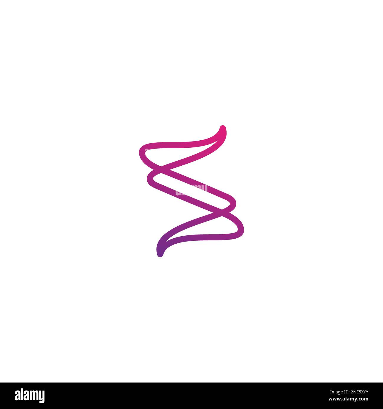 Logo S Line Design semplice e pulito Illustrazione Vettoriale