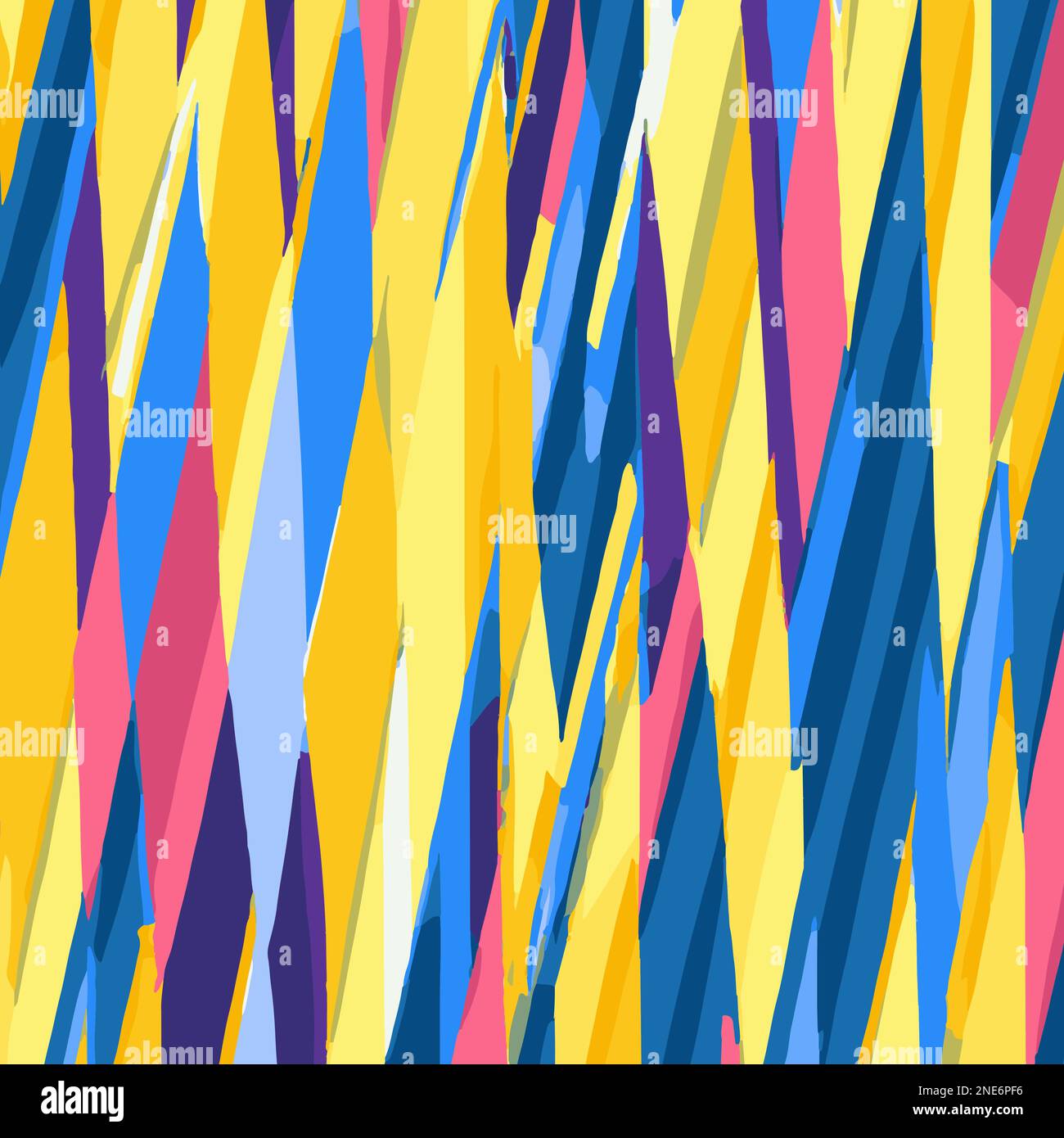 Motivo colorato luminoso con linee diagonali e breakout stile vettoriale di sfondo. Grafica vettoriale fatta a mano Illustrazione Vettoriale