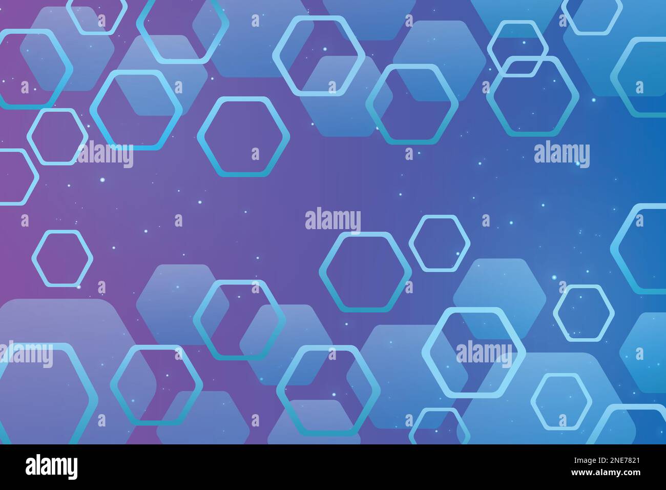Blu astratta geometrica esagoni e lucenti. La scienza o la tecnologia nozione di sfondo brochure del modello di progettazione Illustrazione Vettoriale