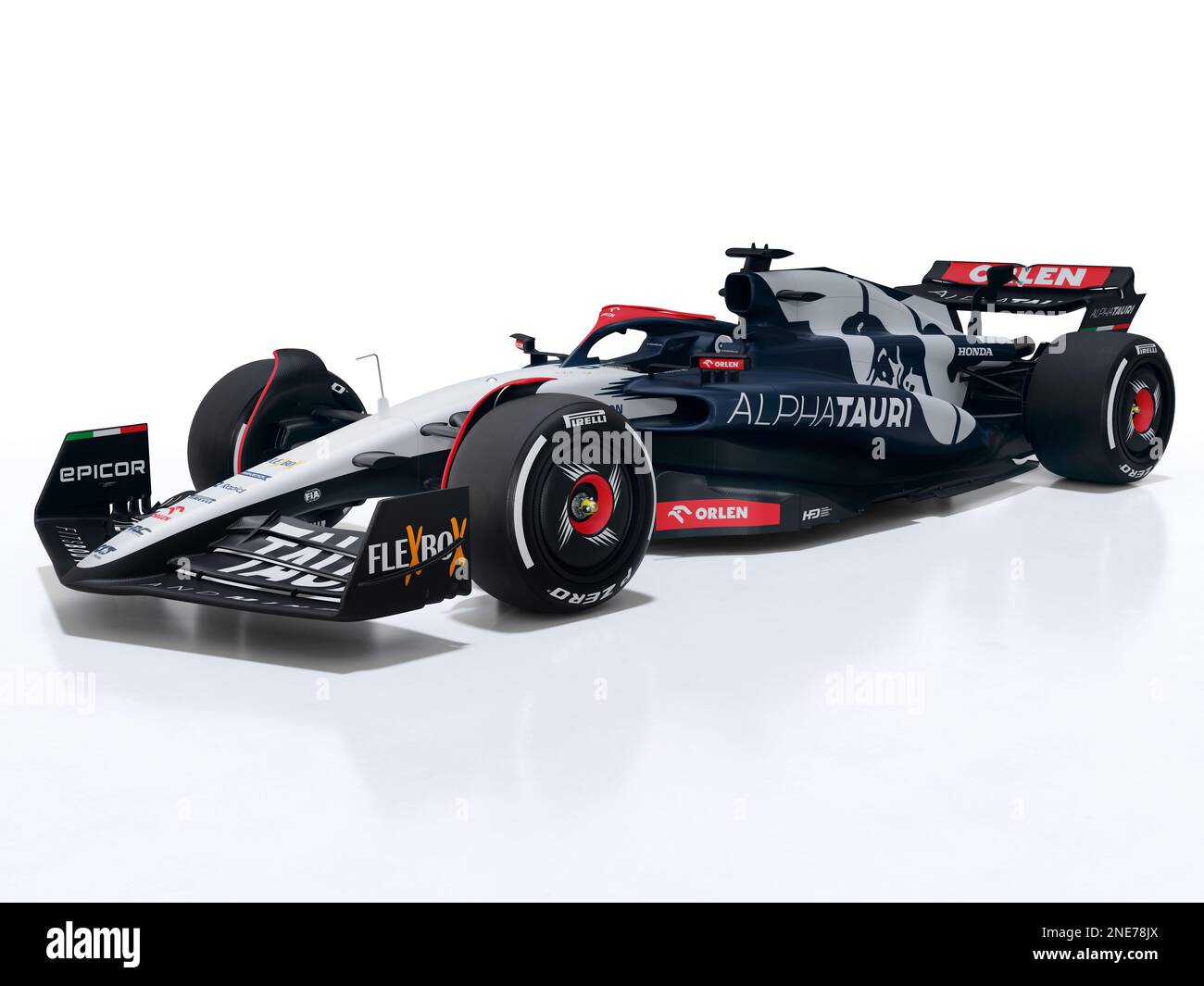 Scuderia AlphaTauri AT04 - Car Launch 2023 Red Bull Content Pool // via FUFA61 //utilizzo solo per uso editoriale // Foto Stock