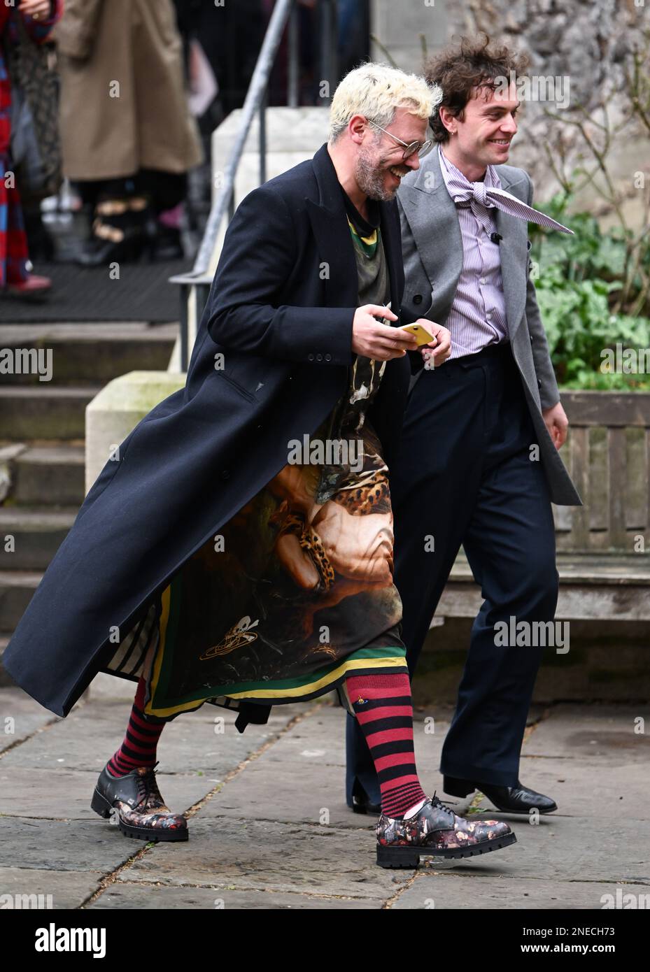 16th febbraio 2023, Londra, Regno Unito. Will Young arriva al Memorial Service per Vivienne Westwood, Southwark Cathedral, Londra. Credit: Doug Peters/EMPICS/Alamy Live News Foto Stock