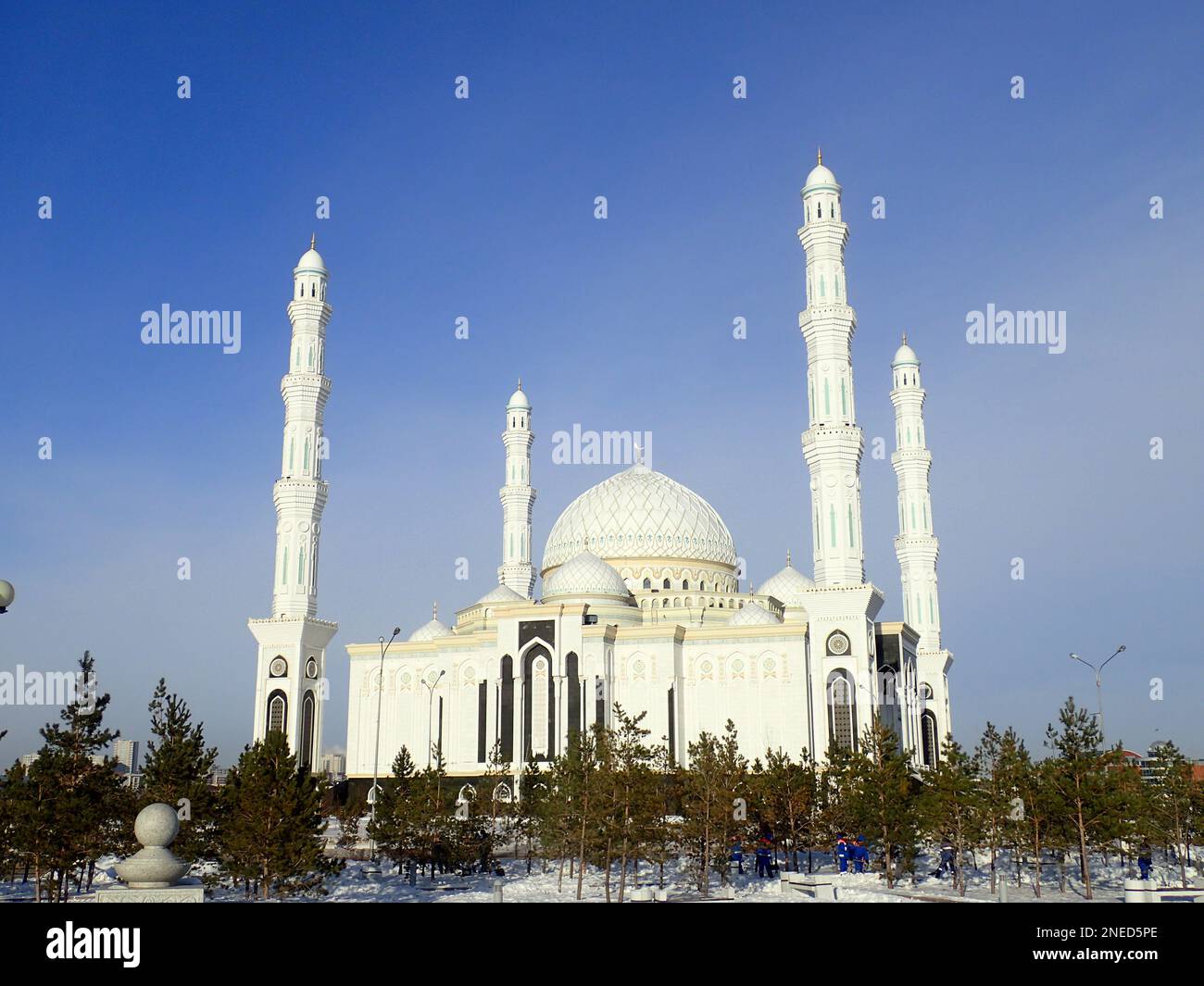 Il Hazrat la Moschea del Sultano ad Astana, Kazakistan Foto Stock