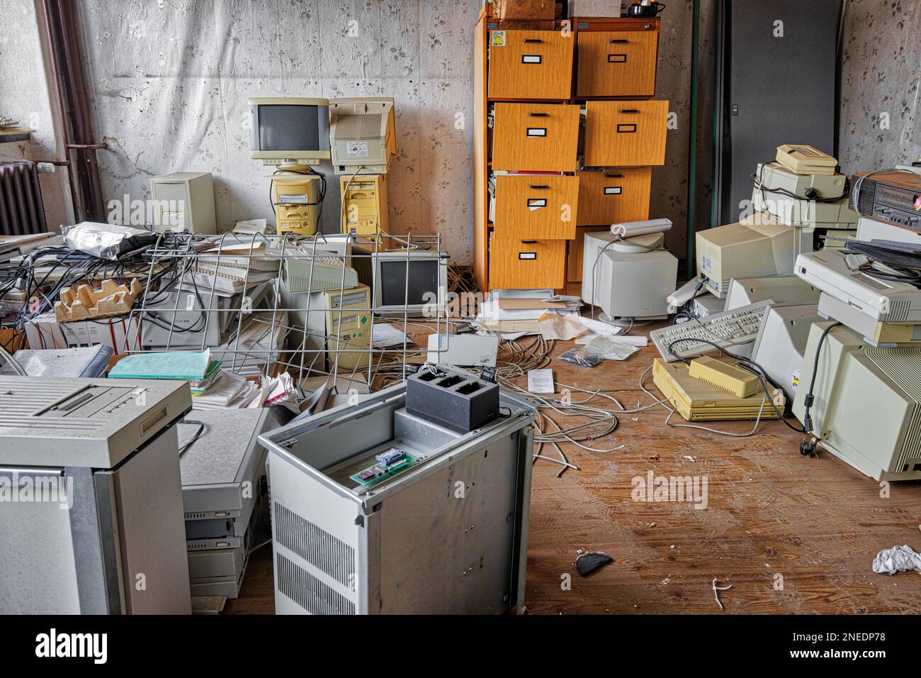 Lost Places Office Space Industrial Company Foto Stock