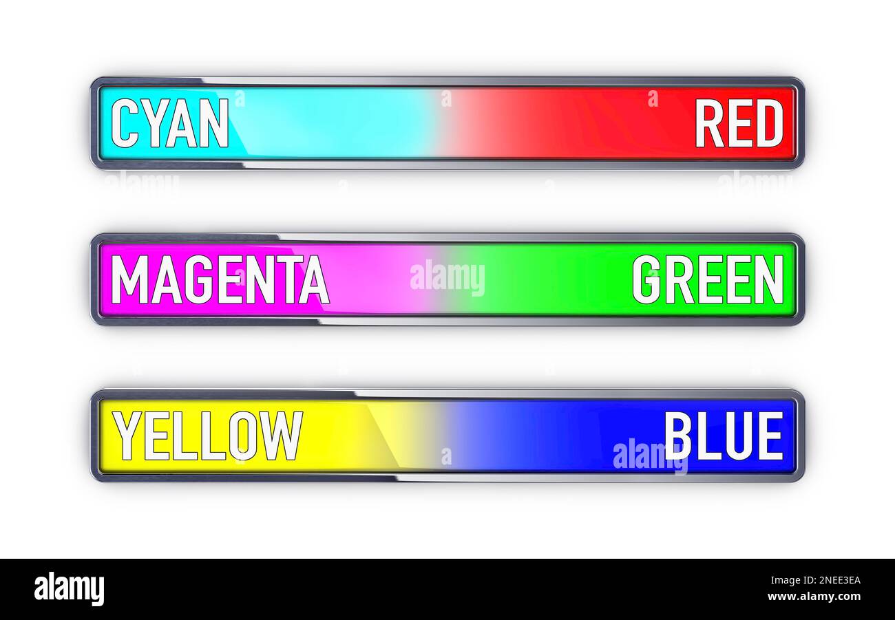 illustrazione di un concetto di colore Foto Stock