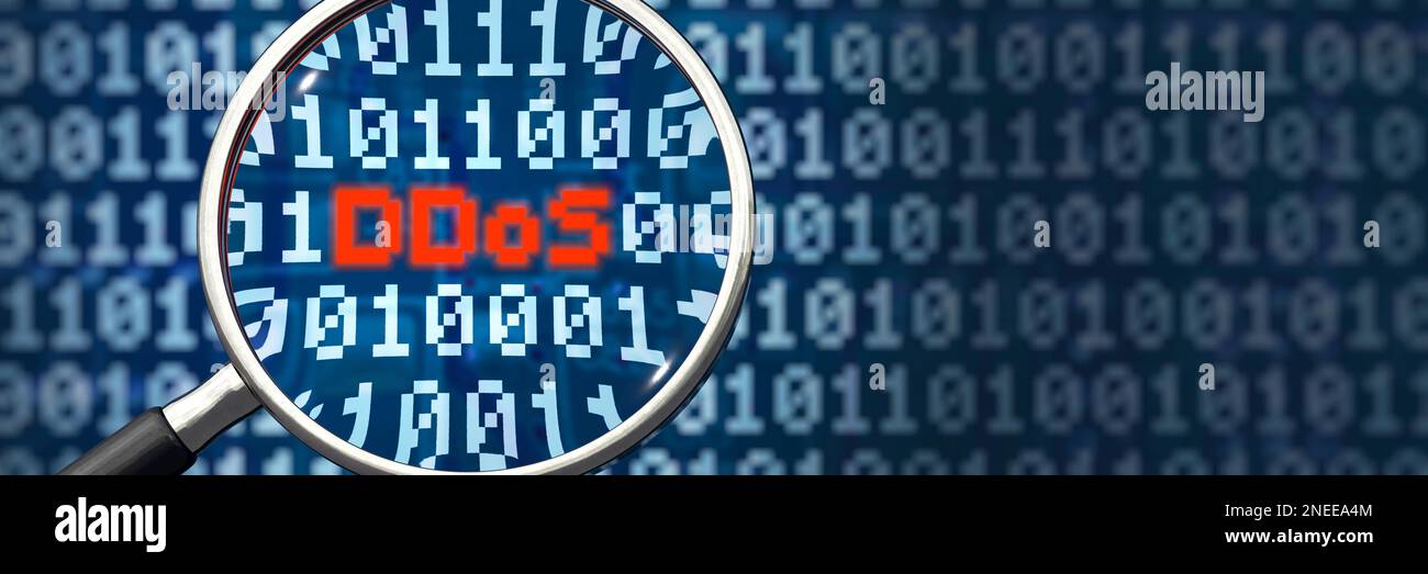 DDoS, attacco, DOS, cyberspazio, server, Attacco DDoS, Denial of Service, sovraccarico, rete di dati, hacker, rete, dati, pericolo, computer, computer Foto Stock