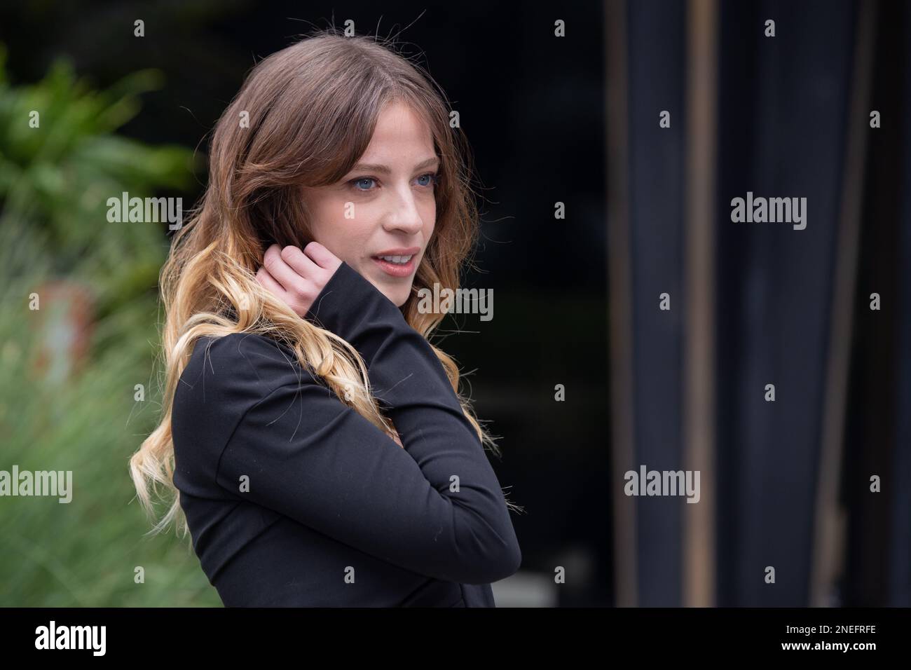 16 febbraio 2023, Roma, Italia: L'attrice italiana Laura Adriani partecipa alla fotocall della fiction 'resta con me' presso la sede RAI di Roma (Credit Image: © Matteo Nardone/Pacific Press via ZUMA Press Wire) SOLO PER USO EDITORIALE! Non per USO commerciale! Foto Stock