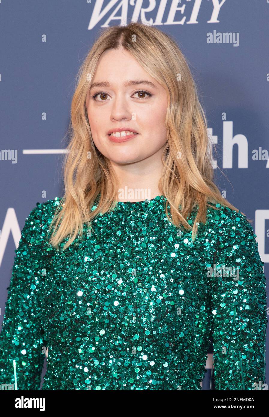 Aimee Lou Wood partecipa all'evento Newport Beach Film Festival UK Honours, al Londoner Hotel, nel centro di Londra. Data immagine: Giovedì 16 febbraio 2023. Foto Stock