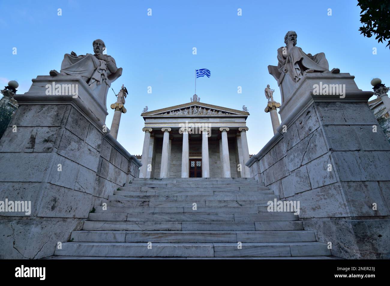 Accademia di Atene, Grecia Foto Stock