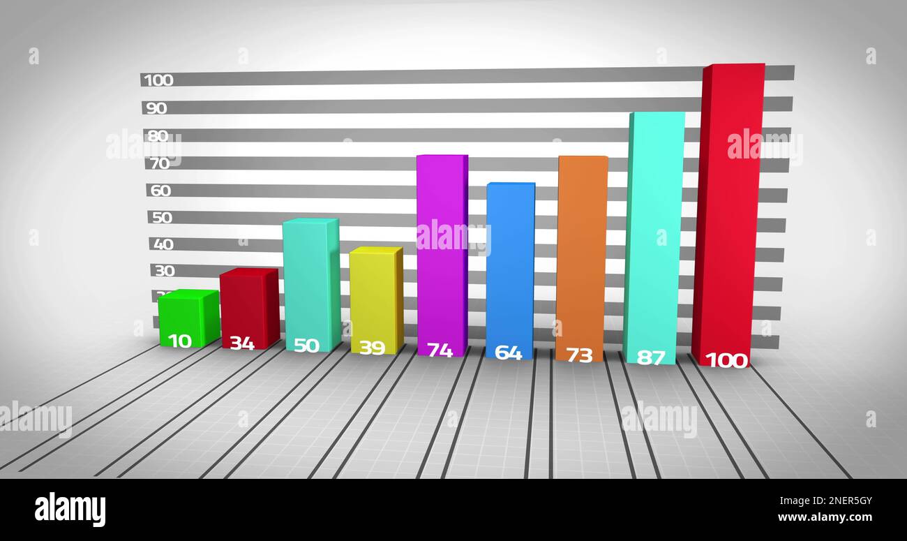 Immagine delle statistiche e dell'elaborazione dei dati finanziari Foto Stock