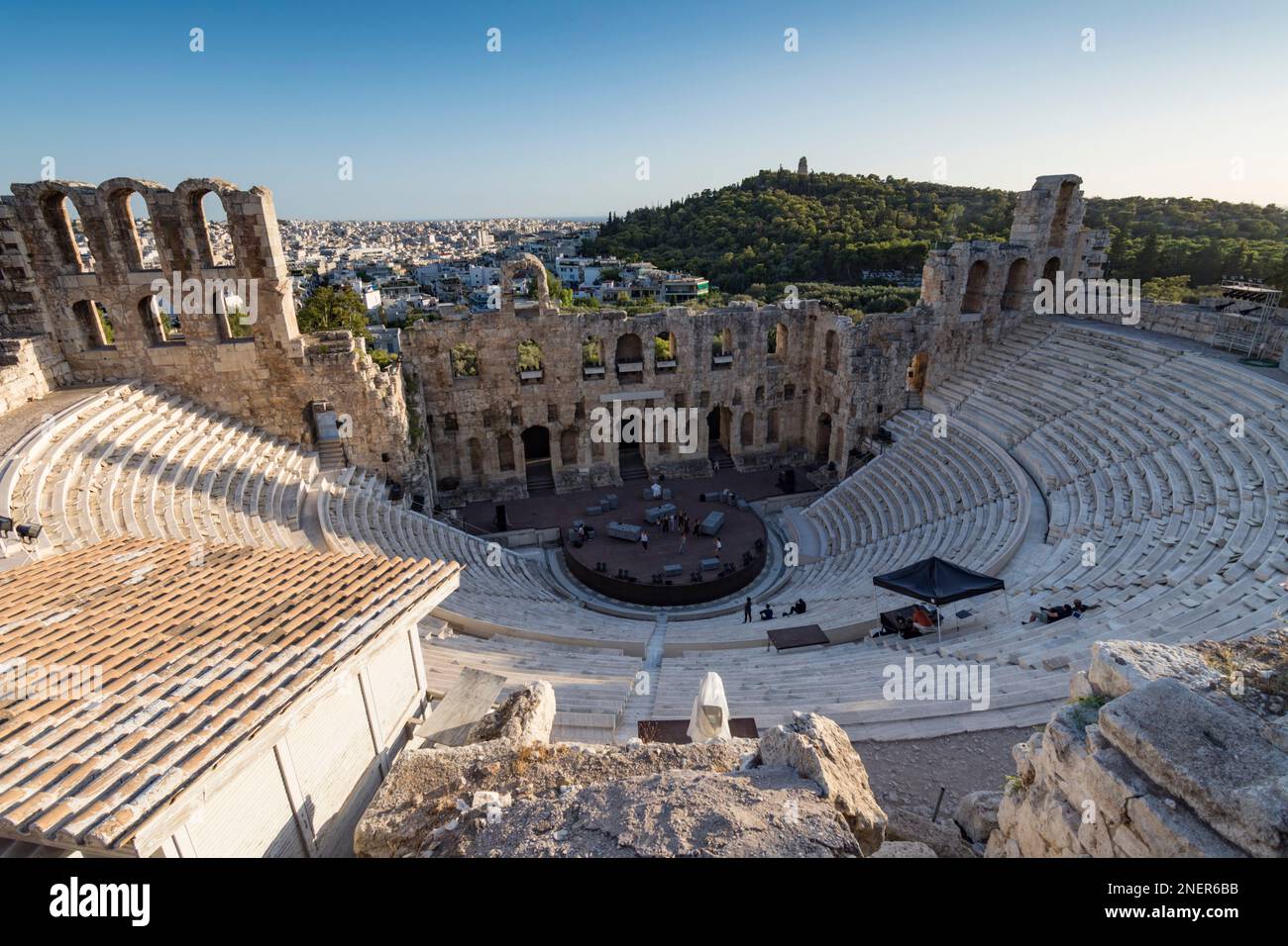 Odeon di Erode Attico, Acropoli di Atene Foto Stock