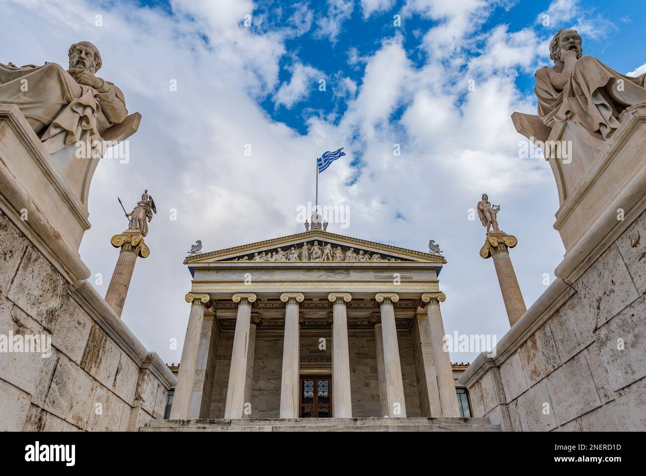 Accademia di Atene, Grecia Foto Stock
