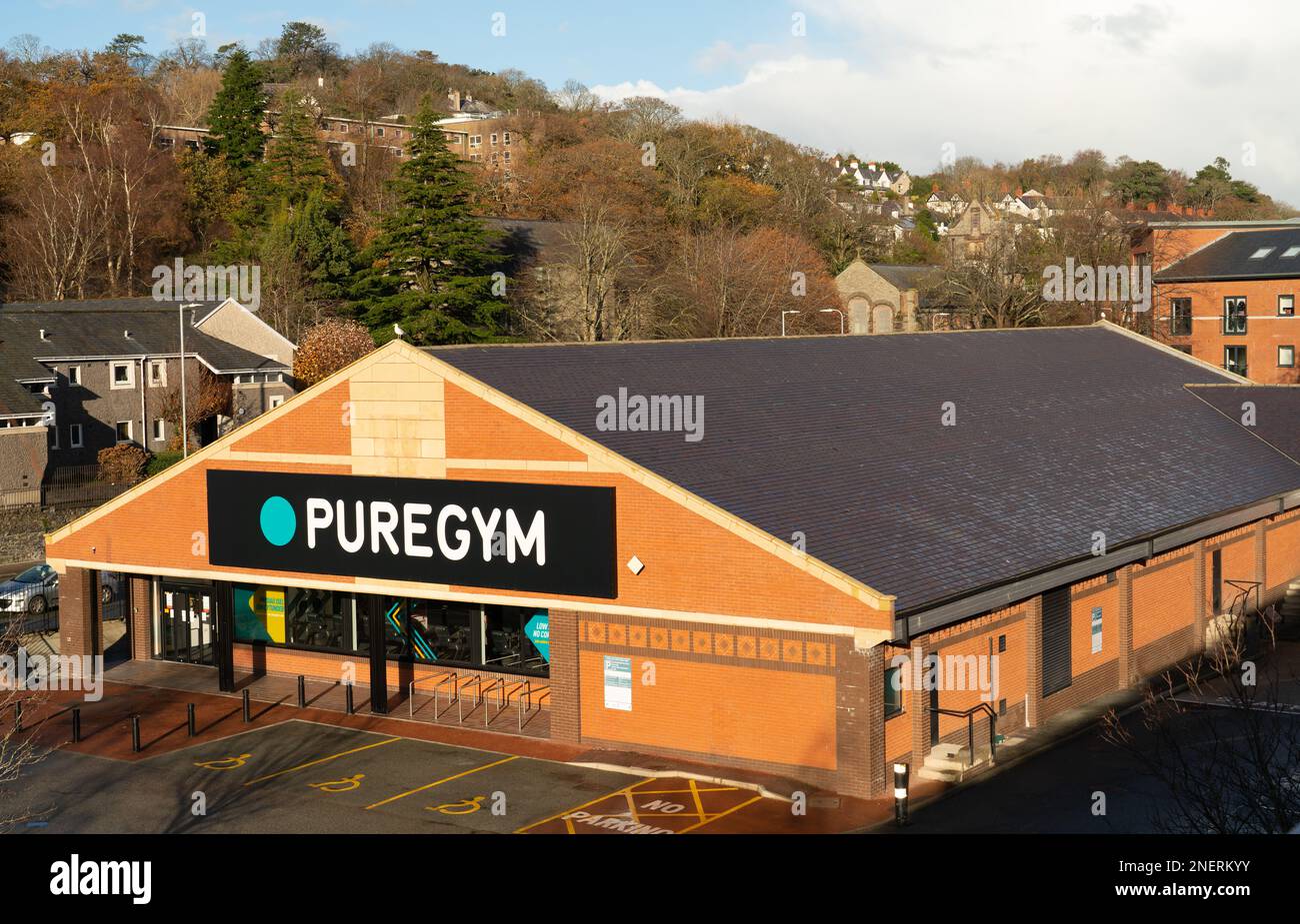 Puregym, Garth Road, Bangor, Gwynedd, Galles del Nord. Nella foto di dicembre 2022. Foto Stock