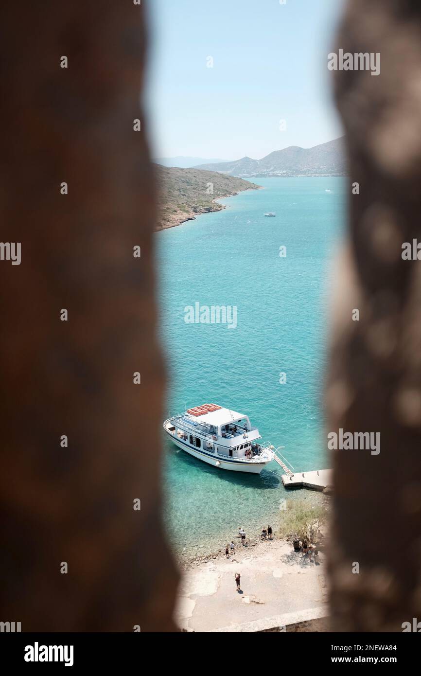 Isola di Spinalonga, Creta, Grecia Foto Stock