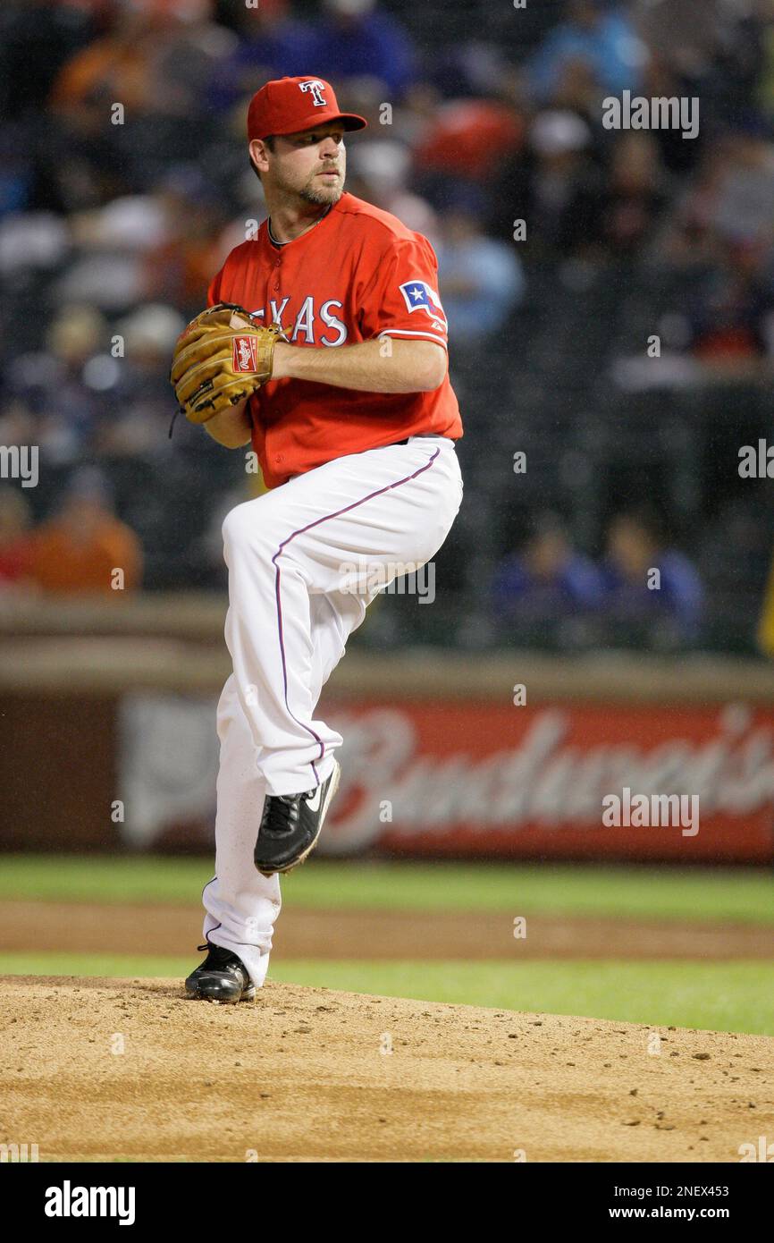 Texas Rangers starting pitcher Kevin Millwood during a baseball game against the Seattle Mariners in Arlington, Texas, Saturday, Sept. 12, 2009. (AP Photo/Tony Gutierrez) Foto Stock