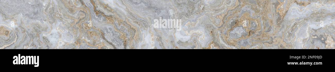 Marmo bianco pattern con parentesi grigio e oro vene. Abstract texture e background. 2D illustrazione Foto Stock