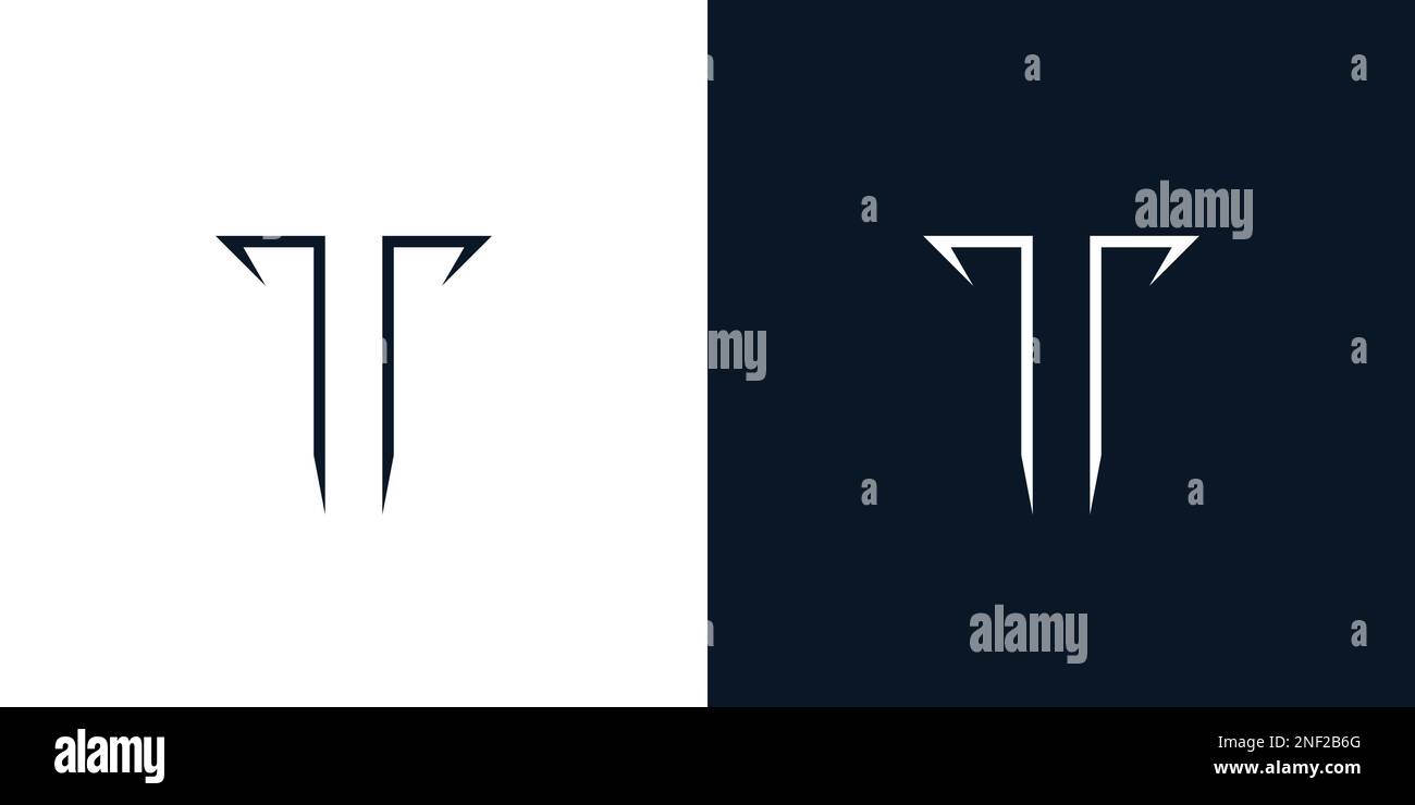Design moderno e semplice con logo T. Illustrazione Vettoriale