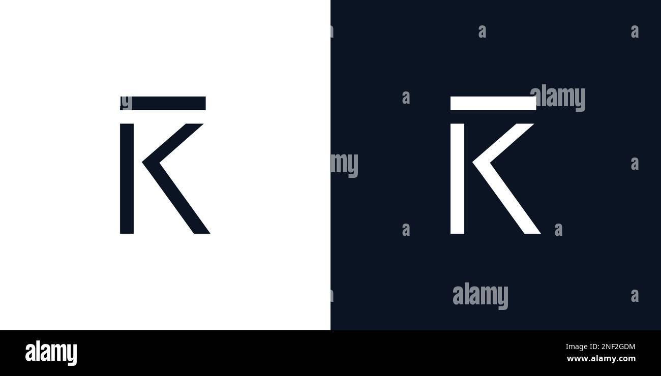 Design moderno ed esclusivo con logo con lettere KR Illustrazione Vettoriale