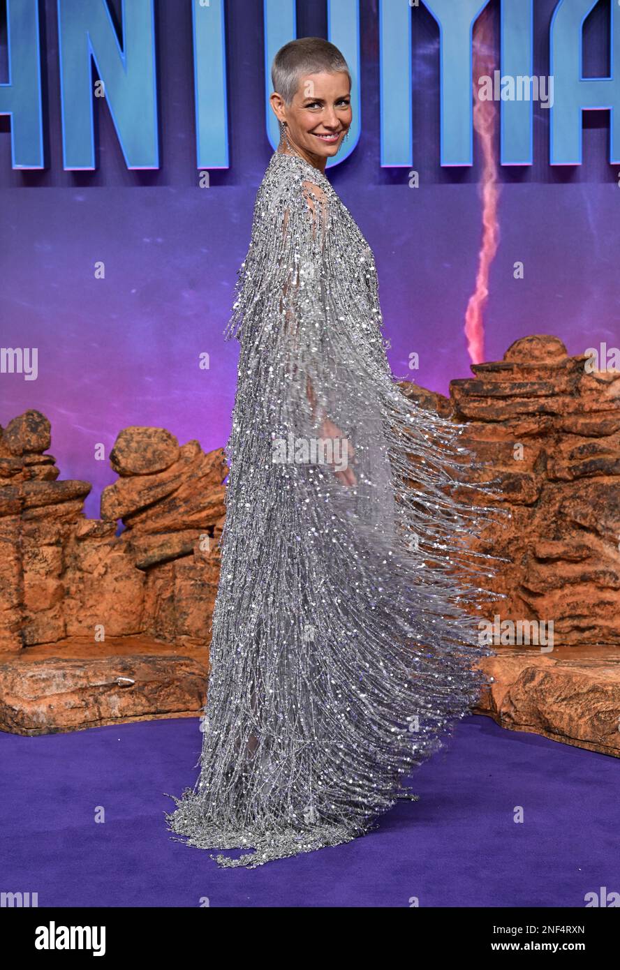 Evangeline Lilly al Gala Screening di ANT Man UK, il 16 febbraio 2023 a Londra, Regno Unito. Phoyo di Stuart Hardy/ABACAPRESS.COM Foto Stock