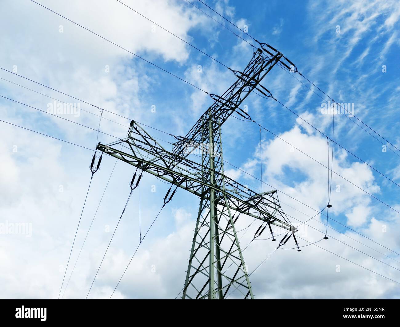 Struttura elettrica industriale a tensione. Centrale elettrica Foto Stock