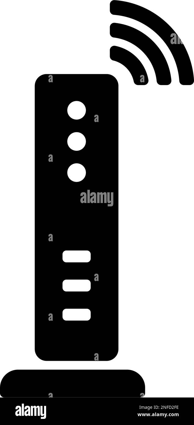 Immagine dell'icona del vettore del router Wi-fi Illustrazione Vettoriale