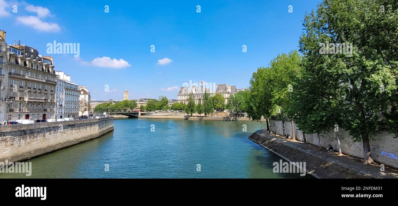 Vista di Parigi sulla Senna, Francia. Foto Stock