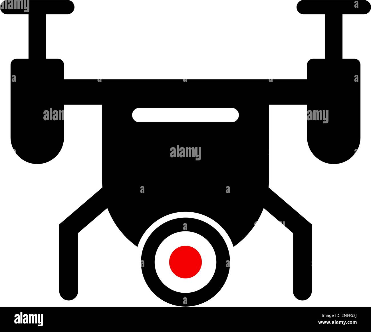 Icona del veicolo senza pilota drone. Vettore modificabile. Illustrazione Vettoriale