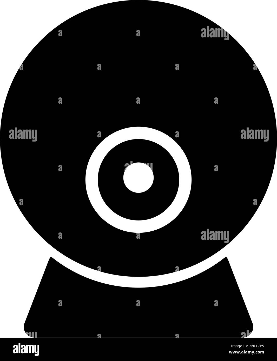Icona della silhouette della telecamera IP. Vettore modificabile. Illustrazione Vettoriale