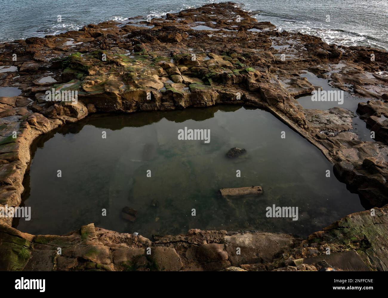 Piscina Table Rock a Whitley Bay Foto Stock