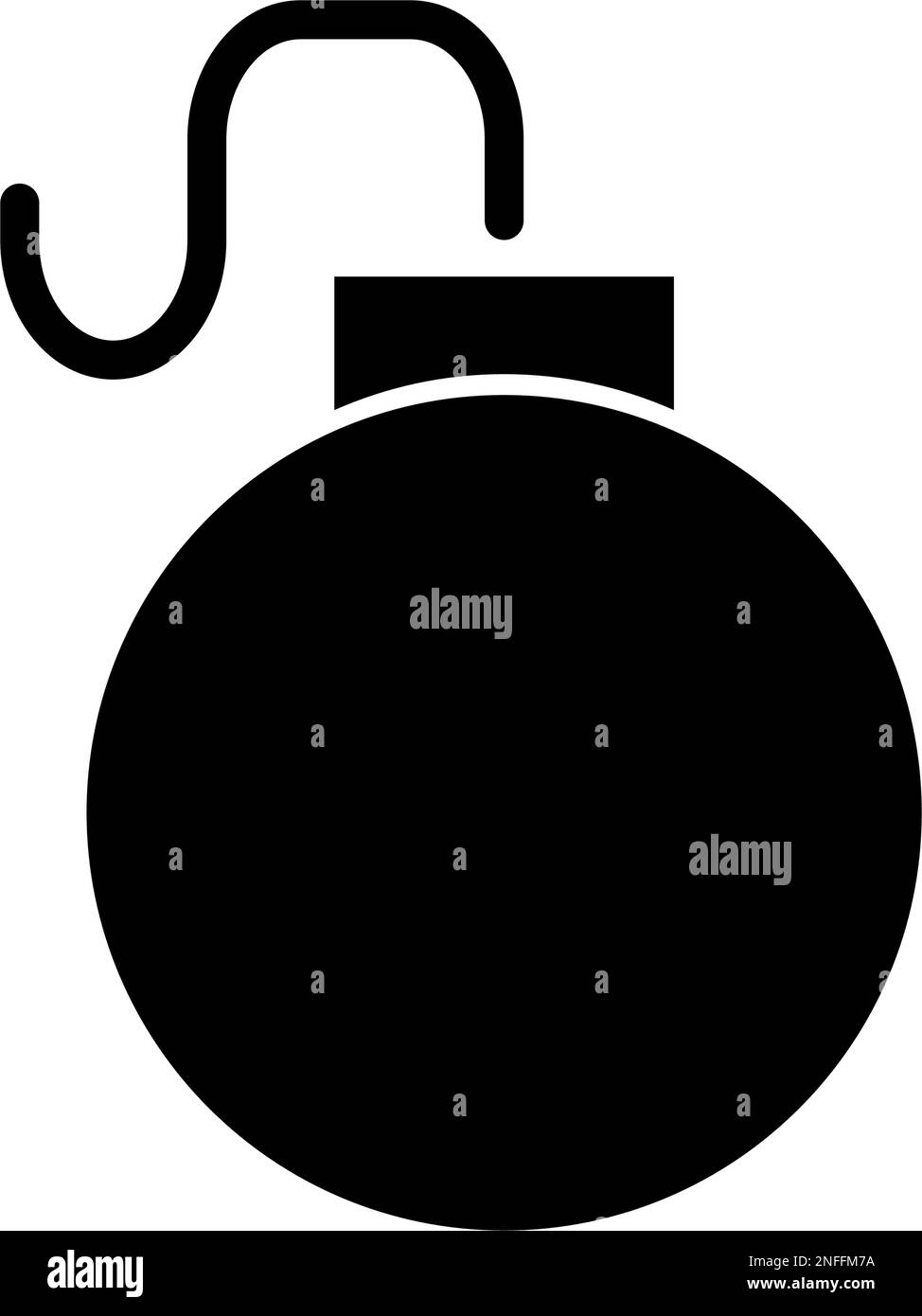 Bomba e silhouette esplosiva icona. Vettore modificabile. Illustrazione Vettoriale