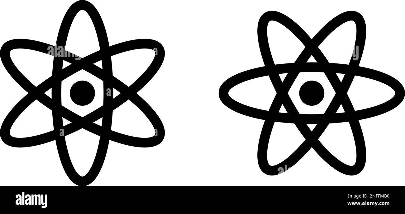 Set di icone Atom. Elementi. Vettore modificabile. Illustrazione Vettoriale