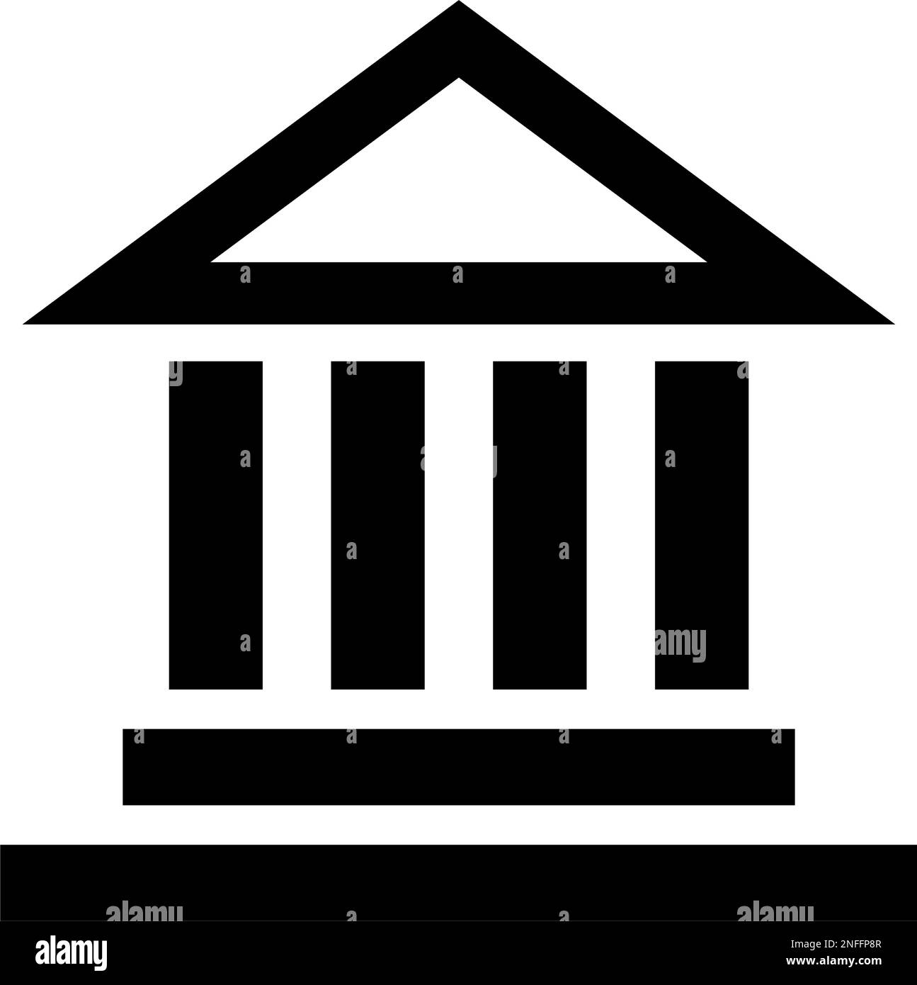 Icona della silhouette del tempio. Vecchio tempio. Vettore modificabile. Illustrazione Vettoriale