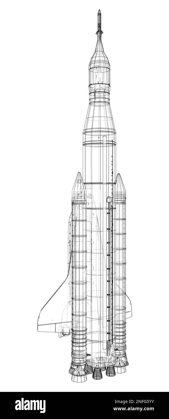 Navetta per il trasporto di razzi Foto Stock