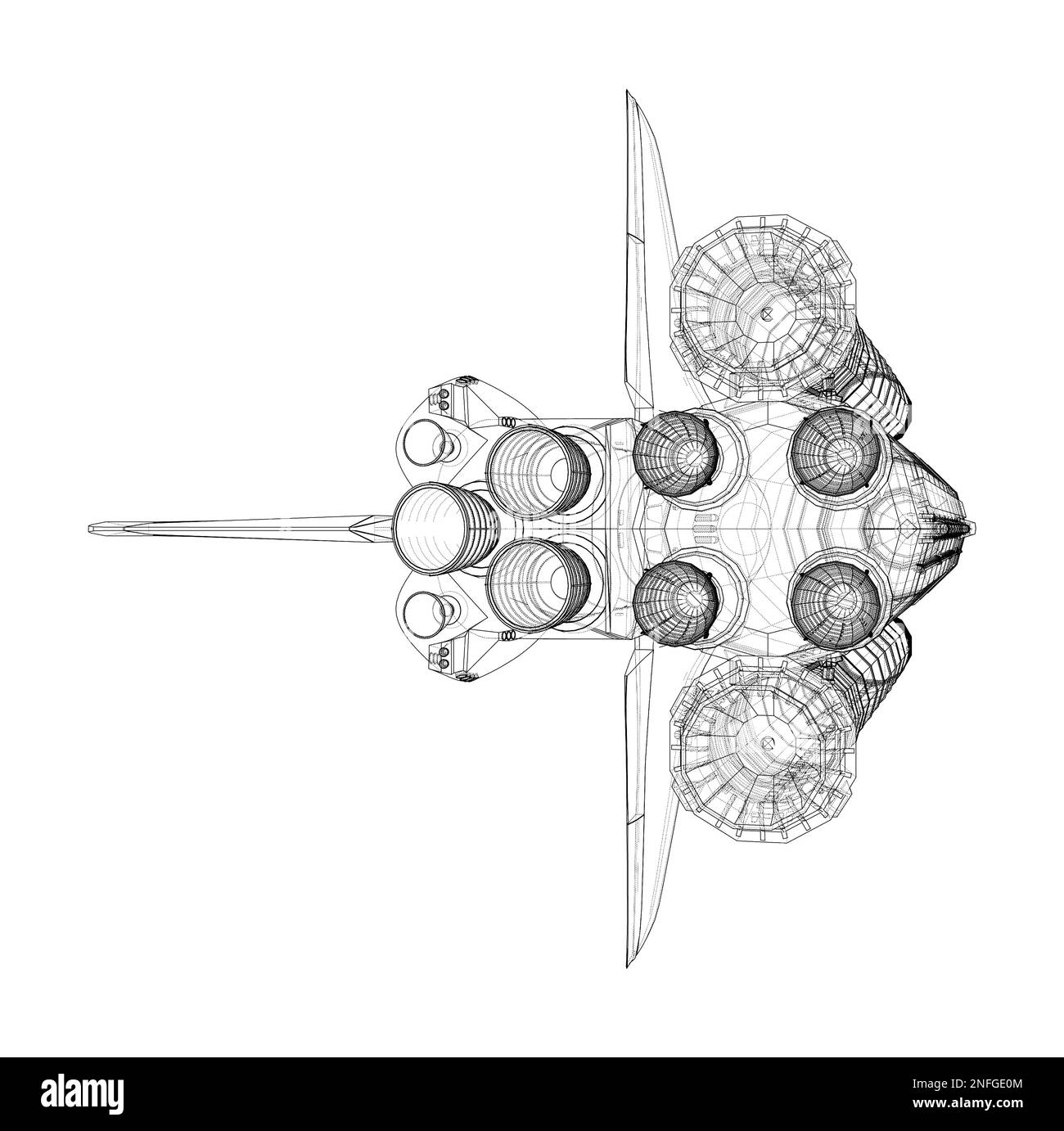 Navetta per il trasporto di razzi Foto Stock