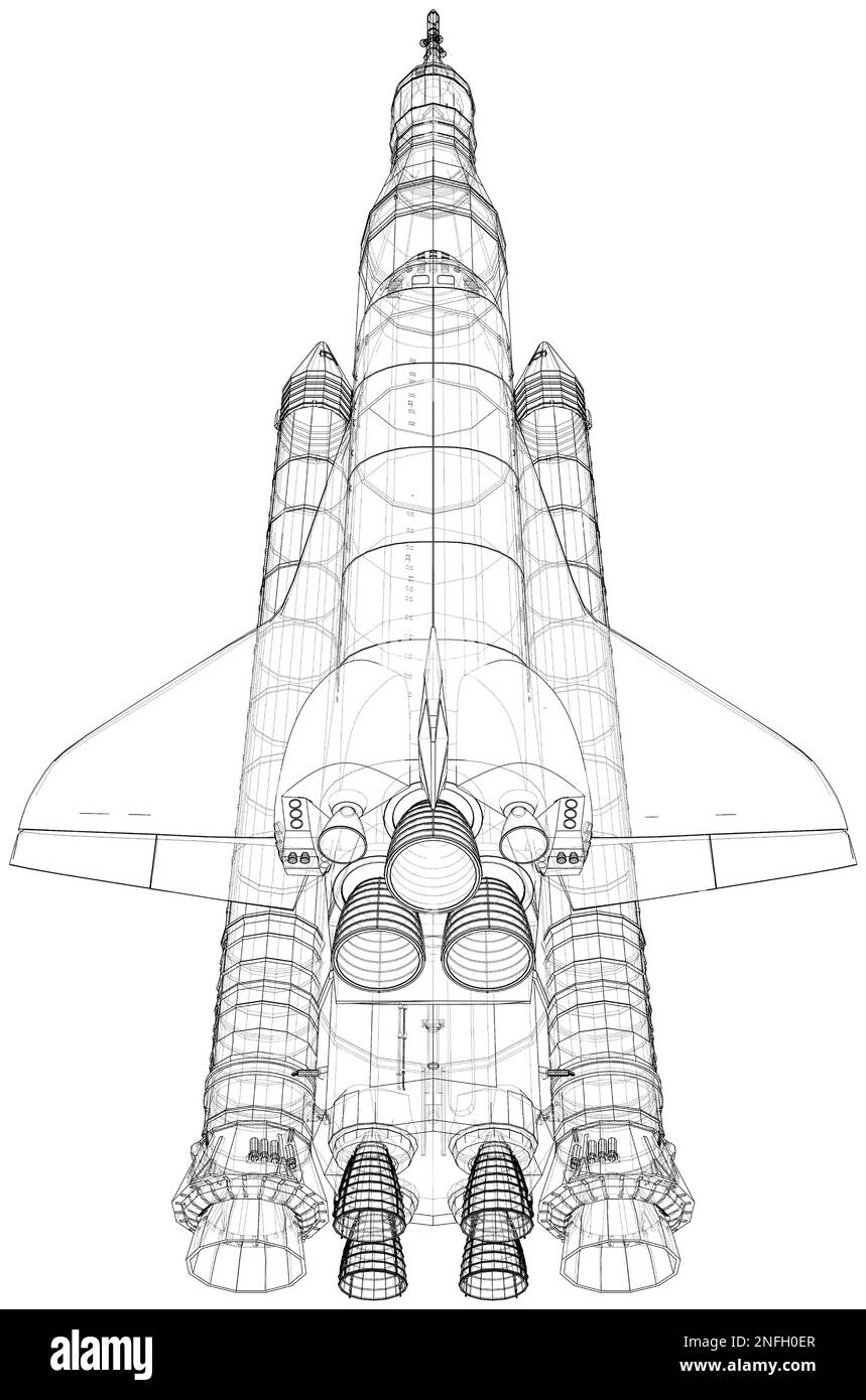 Navetta per il trasporto di razzi Foto Stock