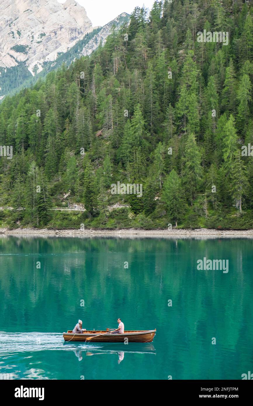 Italia. Trentino Alto Adige. Lago di Braies. lago di Braies Foto Stock