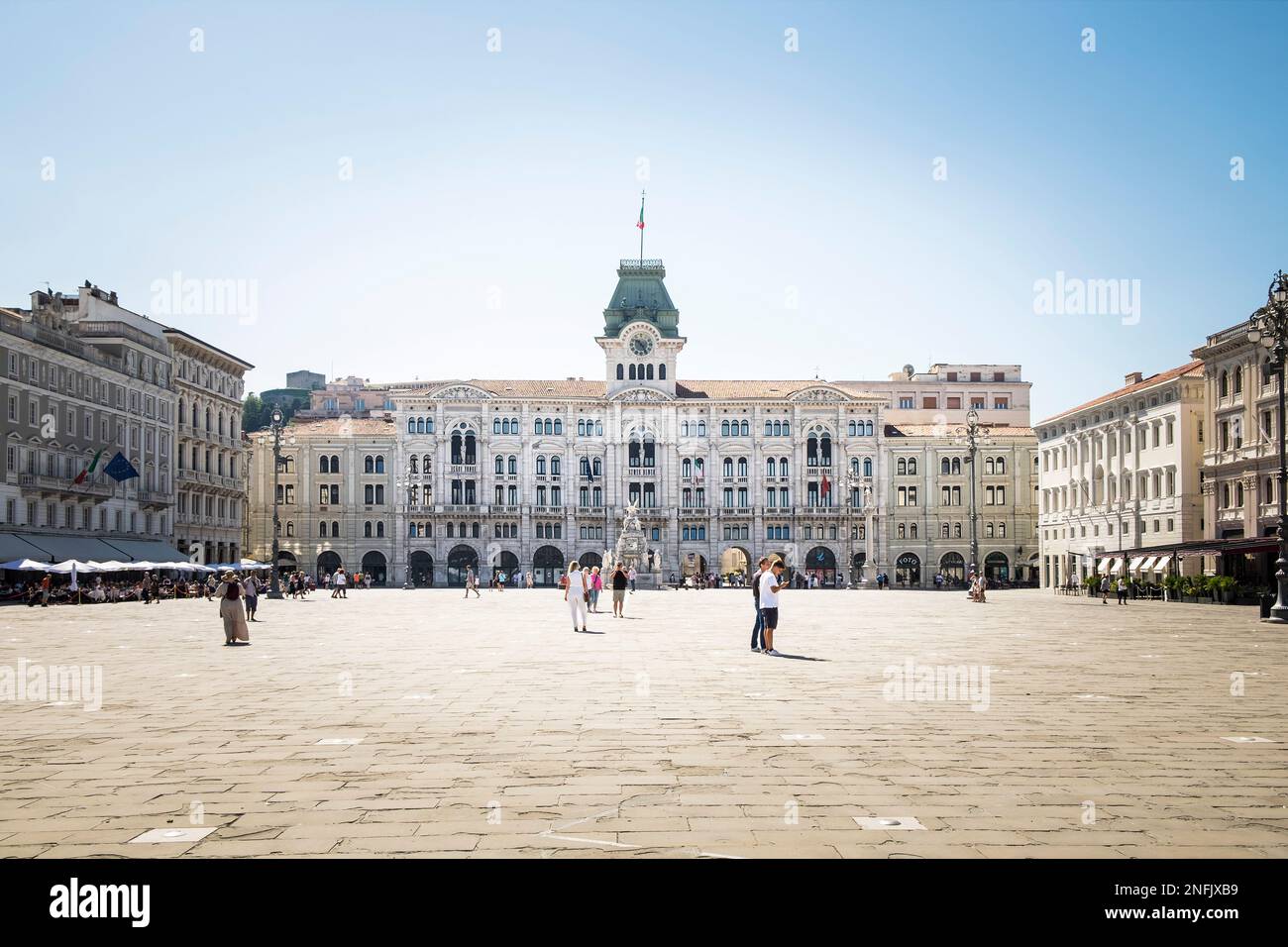 Italia. Friuli Venezia Giulia. Trieste. Piazza Unità d'Italia. Piazza Unità d'Italia. municipio Foto Stock