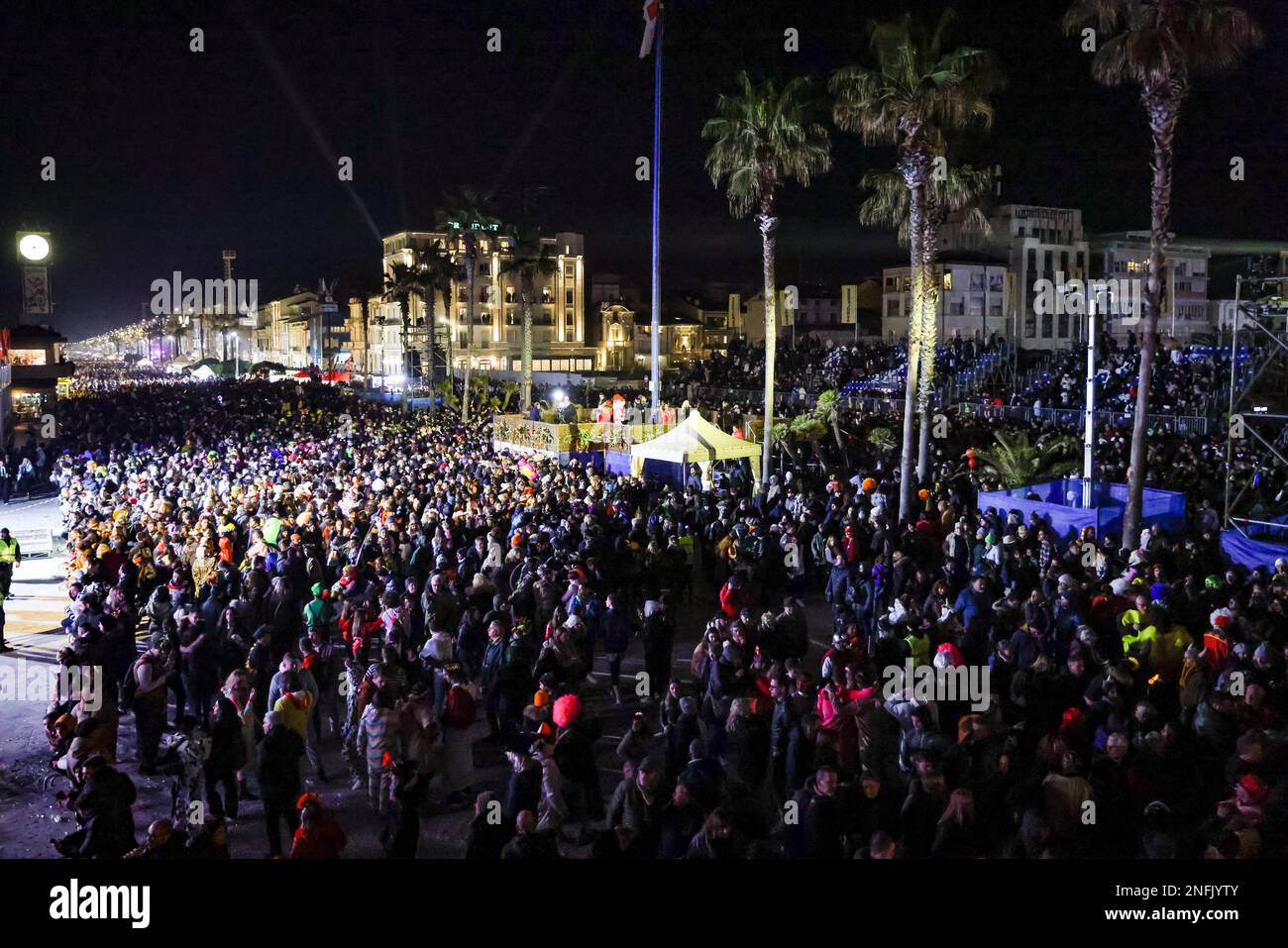 Viareggio, Italia. 04th Feb, 2023. Un momento della cerimonia di apertura delle celebrazioni per i 150 anni del Carnevale di Viareggio il 4 febbraio 2023 a Viareggio (Foto di Alessandro Bremec/NurPhoto)0 Credit: NurPhoto SRL/Alamy Live News Foto Stock