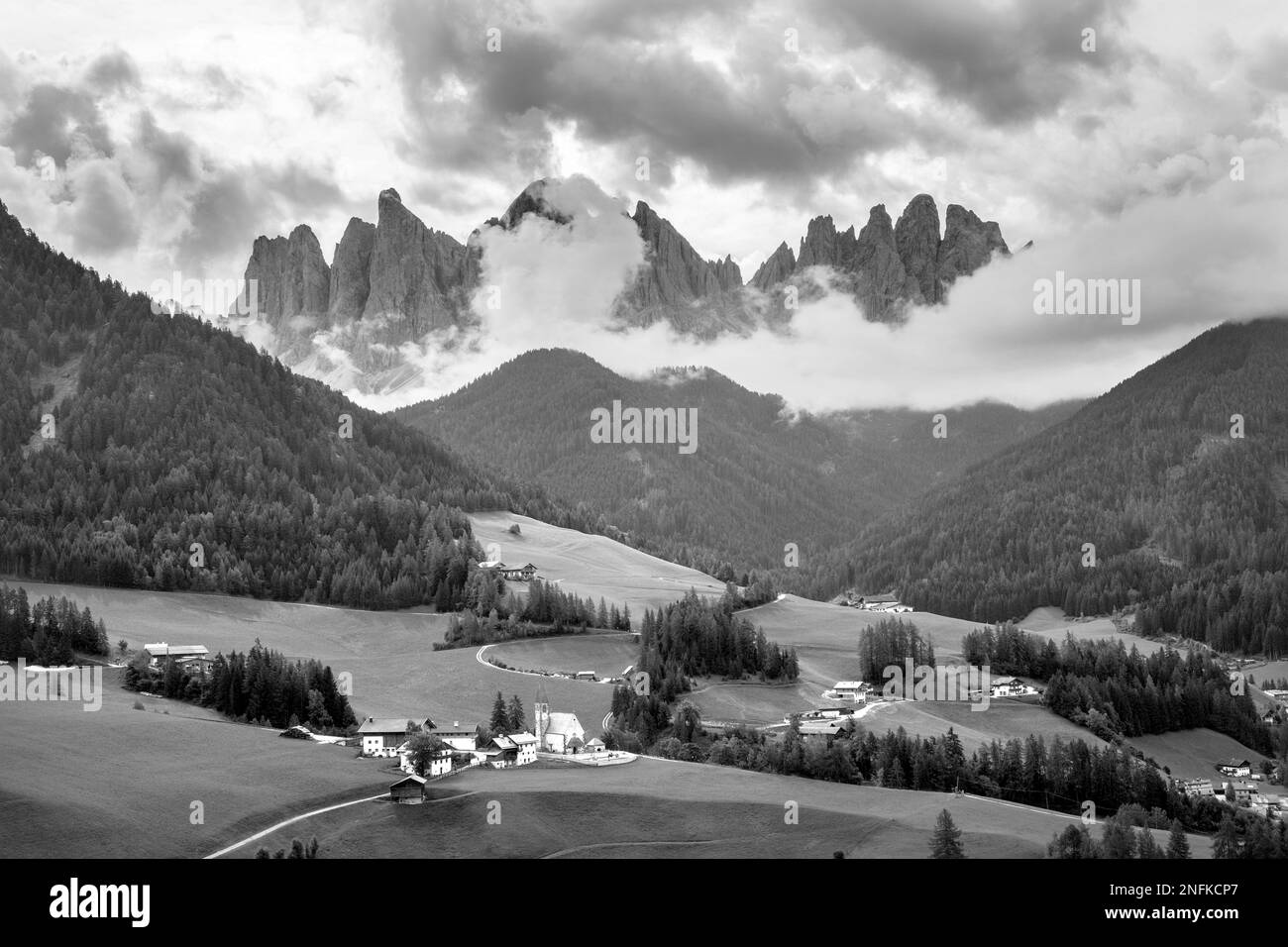 Italia. Trentino Alto Adige. Valle di Funes. val di Funes Foto Stock